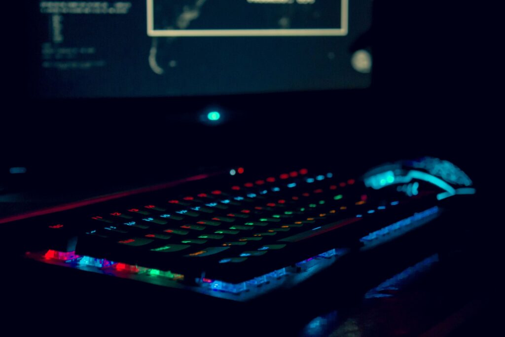 Computer Keyboard black with light